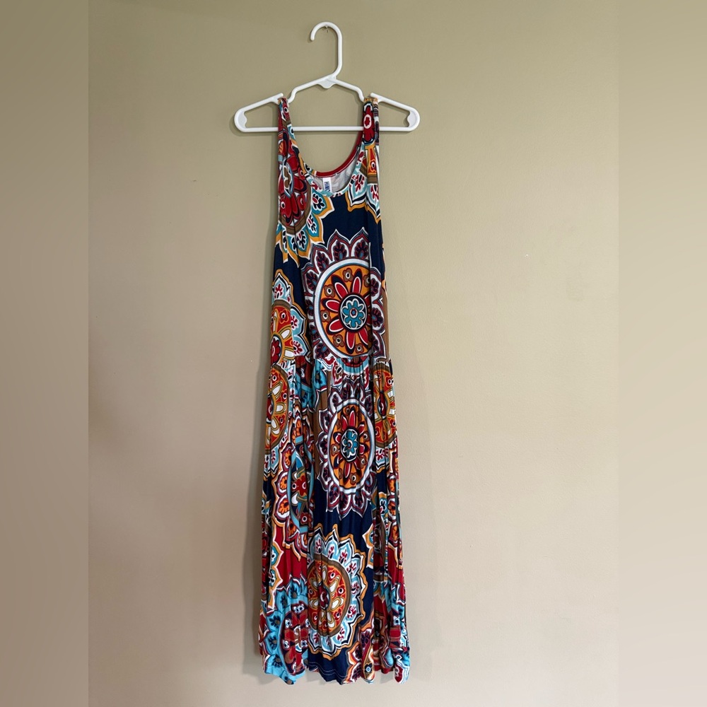 Colorful Sleeveless Midi Dress